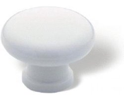 Kastknop knop 40mm kunststof wit - kinderen - Deurknop - Meubelknop - Keuken