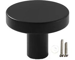 Kastknop zwart (Metaal) - Kastknoppen zwart - Deurknopjes voor kast - Deurknop zwart - Deurknopjes zwart - Handgreep zwart - Meubelknop zwart - Meubelknoppen zwart - Deurknopjes zwart - Deurknoppen zwart - Ladeknoppen voor deurtjes -incl schroeven