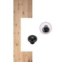 Kastknoppen Meubelknop zwart | 3cm | Inclusief bevestigingsbouten | Meubelhandvat | Meubelknoppen | Industriële Keukengreep | Hand Grepen | Knop Robuust | Deurgreep Staal | Metaal | Strak Meubelbeslag | schuifdeur | Handvat | Greep | Kastknop | Extra