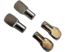 Kastplanken draaghouders / schapdragers voor keuken of linnen kast, lepel vormig 7 mm 4 stuks per verpakking