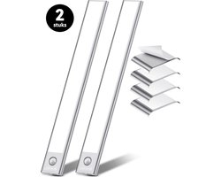 Kastverlichting LED met Bewegingssensor en Bevestigingsset - Draadloos - 30 cm - (2 PACK)
