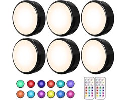 Kastverlichting, LED-verlichting, dimbare verlichting onder de keukenkast, LED-verlichting in de keuken, meerkleurige LED-accu met afstandsbediening en timerfunctie