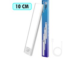 Kastverlichting met bewegingssensor - 10 cm Zilver - Ledlamp met bewegingssensor - LED Onderbouwverlichting -Keukenverlichting onderbouw led - Onderbouw verlichting keuken - Keukenverlichting - Trapverlichting - Led Strip – Led Lamp