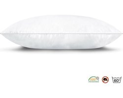 Katoen Hoofdkussen - luxe bies-Navulbaar met rits 60x70 cm