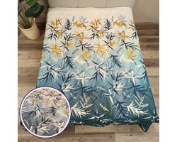 Katoen Satijn Bedsprei Raining Daffodills - 230x250 cm - Dubbelzijdig!