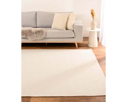 Katoen vloerkleed - Svelvik wit 200x300 cm