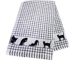 Katoenen Afdroogdoek Zwart 50x70 cm - Keukentextiel Hoge Absorptie