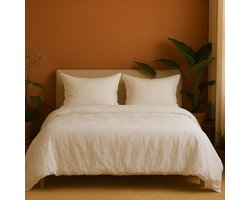 Katoenen Beddengoed Set 220 x 240 cm voor Tweepersoonsbed in Verschillende Kleuren