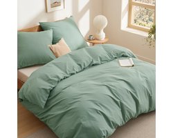 Katoenen beddengoed set - ademend en onderhoudsvriendelijk - 3 stuks - 155 x 220 cm