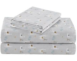 Katoenen bedlaken met kussenslopen en Llama-print