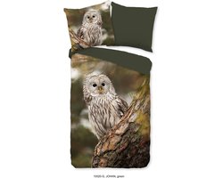 Katoenen Dekbedovertrek - 140x220cm - Tweepersoons - Inclusief Kussenslopen - 100% Katoen - Groen