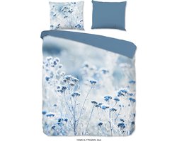 Katoenen Dekbedovertrek - 140x220cm - Tweepersoons - Inclusief Kussenslopen - 100% Katoen - Ice Blauw