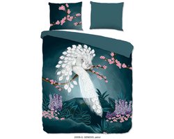 Katoenen Dekbedovertrek - 140x220cm - Tweepersoons - Inclusief Kussenslopen - 100% Katoen - Petrol