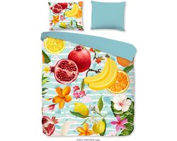 Katoenen Dekbedovertrek - 240x220cm - Tweepersoons - Lits Jumeaux - Inclusief Kussenslopen - 100% Zacht Katoen - Multicolor
