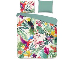 Katoenen Dekbedovertrek - 240x220cm - Tweepersoons - Lits Jumeaux - Inclusief Kussenslopen - 100% Zacht Katoen - Multicolor