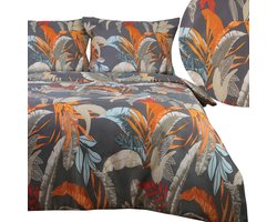 Katoenen Dekbedovertrek Set 180x200cm Boho Bloemenprint