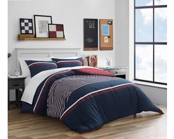 Katoenen Dekbedovertrek Set voor Tweepersoonsbed - Omkeerbaar Beddengoed