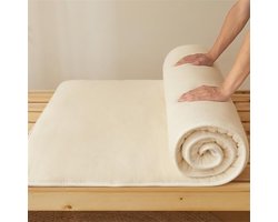 Katoenen gewatteerde vloermatras - Opvouwbare matrassen voor optimaal comfort (90 x 200 cm)