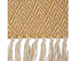 Katoenen Geweven Deken - Diamond Throw Collection - 50x60 - Honing Goud