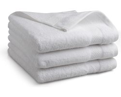 Katoenen handdoek - 3 stuks - 50x100 - kleur wit