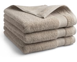 Katoenen handdoek set - 3 stuks - 50x100 - taupe