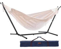 Katoenen Hangmat - Voor 2 Personen - Tuinaccessoire - 244 x 112 cm
