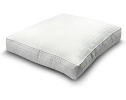 Katoenen Kussen Wit met Satijnstreep - Zydante Swisstech - 50x60x10