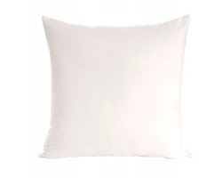 Katoenen Kussensloop 50x60 cm Wit Effen met Rits