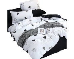 Katoenen satijnen beddengoed set 140x200 cm met kussensloop 70x80 cm