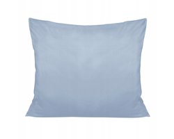 Katoenen satijnen kussensloop blauw 70x80cm - Nederlands product