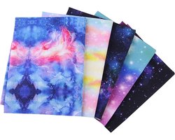 Katoenen Stof - Quiltstof - Kleding Maken - Sterrenpatroon - 25 x 25 cm - Meerdere Kleuren