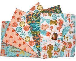 Katoenen Stofbundel Fat Quarters 5 Stuks - 100% Katoen voor Quilten en Knutselen