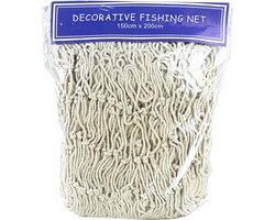 Katoenen visnet, maritieme decoratie fotolijst, fotowand, DIY kinderkamer wanddecoratie visnet, met haken, geschikt voor meubels wanddecoratie (beige), groen