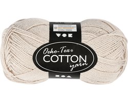 Katoengaren, afm 8/4, L: 170 M, needle 3-3,5, zandkleur, 50 gr/ 1 bol