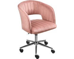 KATONAH - Bureaustoel - Roze - Fluweel