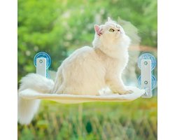 Katten hangmat - inklapbaar kattenbed - wit - 54 x 30 cm