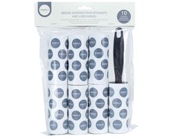 Kattenhaarroller met 6 Navullingen – Pluisverwijderaar voor Katten- en Hondenharen – Sterke Kleefroller voor Kleding, Bank en Auto