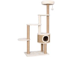Kattenkrabpaal | Kattenboom | Kattenmeubel met luxe kussen en krabpalen 148 cm zeegras