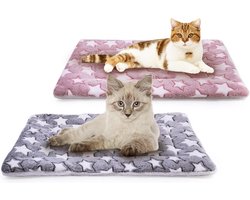 Kattenmand Hondenkrat Bed Matras Fleece - Huisdier Kussen Mat Wasbaar - Kattenkussen - Kleine Hond Kat Puppy (S)