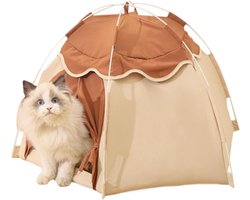 Kattentent - Leuk, wasbaar en ademend hondenbed - Klein kattenbed, grot en kittennest - Geschikt voor kleine tot middelgrote kittens en puppy's om in een appartement te rusten, te spelen en voor verjaardagen