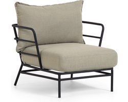 Kave Home - Mareluz fauteuil zwart staal