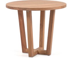 Kave Home - Ronde tafel Nahla van massief acaciahout met een natuurlijke afwerking Ø 90 cm