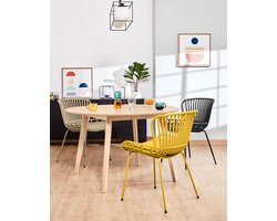 Kave Home - Stoel Surpik met stalen poten in beige