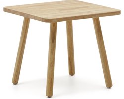 Kave Home - Vierkante kindertafel Dilcia in massief rubberhout 55 x 55 cm