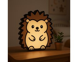 Kawaii Egel Nachtlamp – Cartoon Lightbox voor Kinderen – Schattige Dierenlamp met USB – Perfect Cadeau voor Babys en Peuters | Leeslampje Kinderen | Cadeau Jongen, Meisje of Baby | Muur Decoratie Kunst Kinderkamer Babykamer | Origineel Kraamcadeau