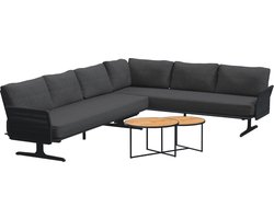 Kaya loungeset met 2 banken, kussenset, 2 armleuningen en 7 rugpanelen