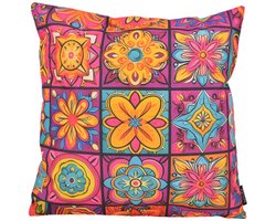 Kaya Mandala #3 Kussenhoes | Outdoor / Buiten Collectie | 45 x 45 cm | Katoen/Polyester