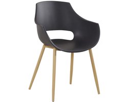 Kayoom - Alice 110 - Kuipstoel - Eetkamerstoel - Set van 2 - Zwart