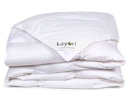 Kayori Anori Zomerdekbed Dons - 240x220 - Gerecycled Ganzendons - Luchtig & Isolerend - Katoenen Tijk