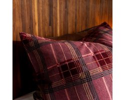 Kayori Betsu Dekbedovertrek Flanel - 240x200-220 +2 slopen - Superzacht & Isolerend - Lits-jumeaux - Rood